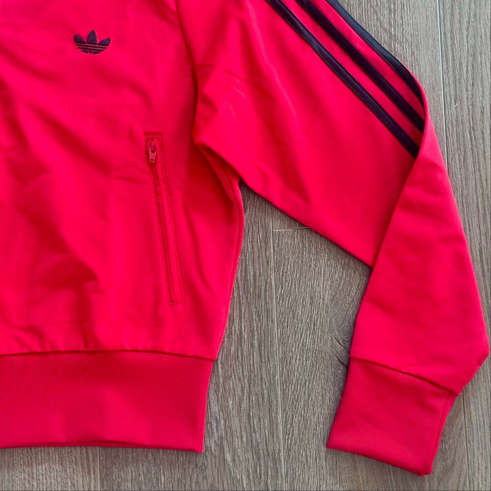 Adidas Firebird Track Jacket Red Black Women Large KD1344 Retro Better Scarlet - Picture 3 of 11